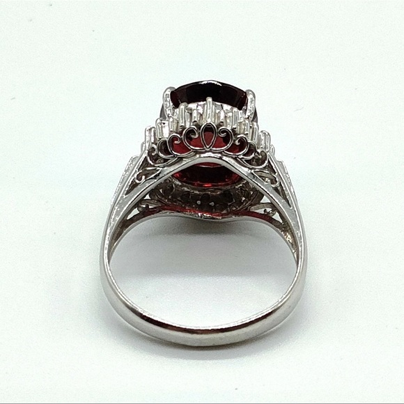Jewelry Ring Garnet 5.11ct Platinum 1399052 - Picture 3 of 11
